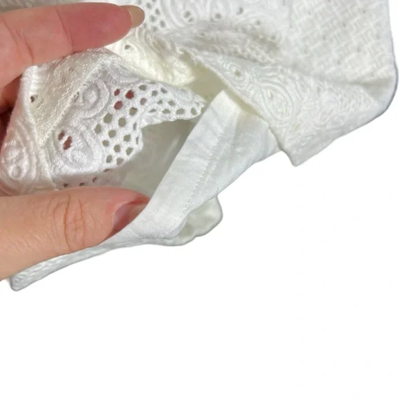 Lilly Pulitzer White Textured Eyelet Sundress with Bows, Size 6 - Picture 6 of 11